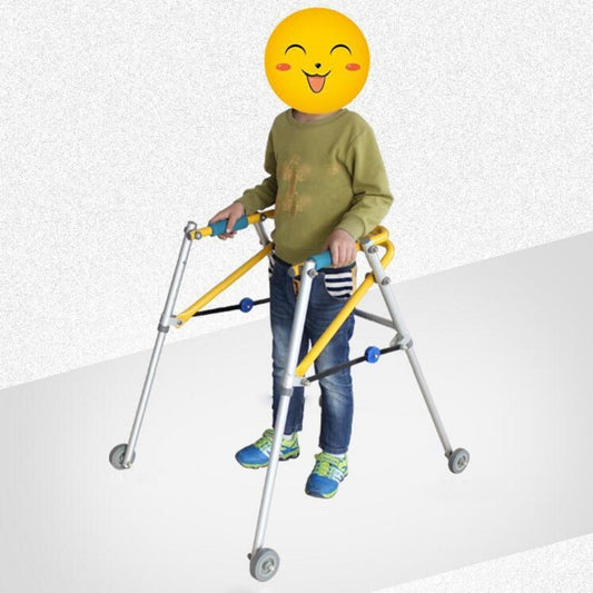 Directional Four-wheel Walker With Cerebral Palsy Children Rehabilitation Training Equipment Walker Standing Frame