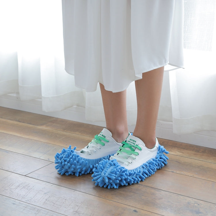 2pcs Chenille Lazy Mopping Shoe Cover Clean Floor Removable and Washable Mop Random Colour-Reluova