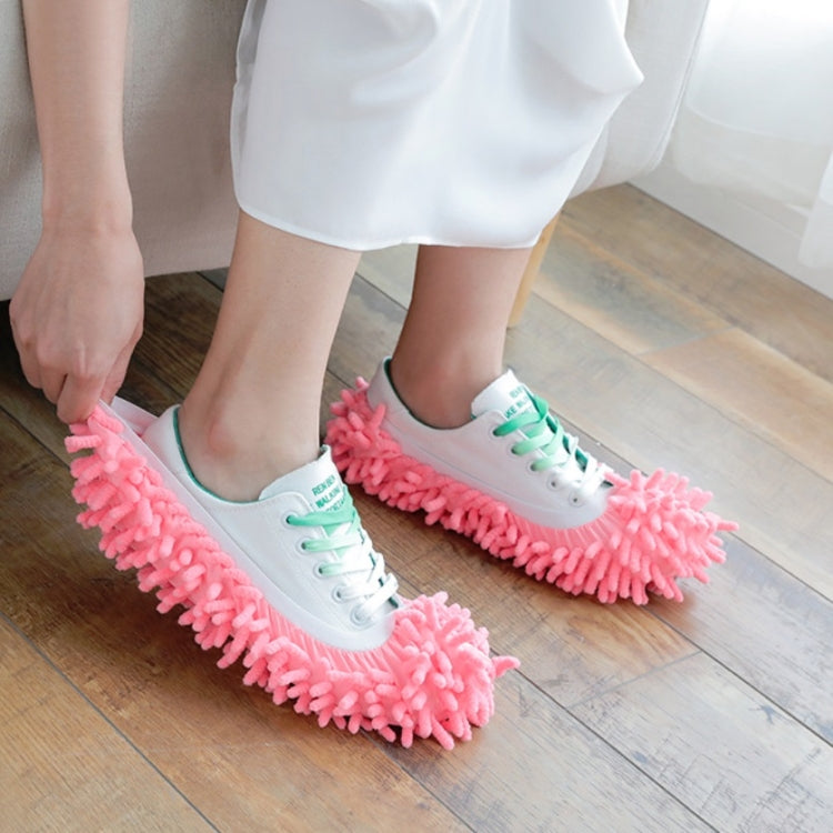 2pcs Chenille Lazy Mopping Shoe Cover Clean Floor Removable and Washable Mop Random Colour-Reluova