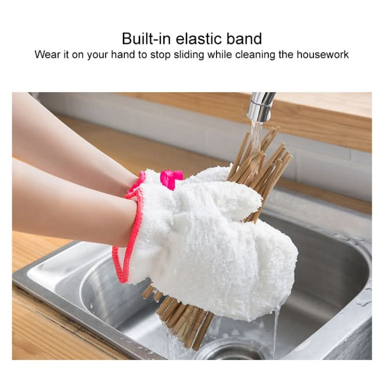 10 PCS Bamboo Fiber Household Non-stick Oil Dishwashing Gloves Kitchen Cleaning Waterproof Gloves - Reluova