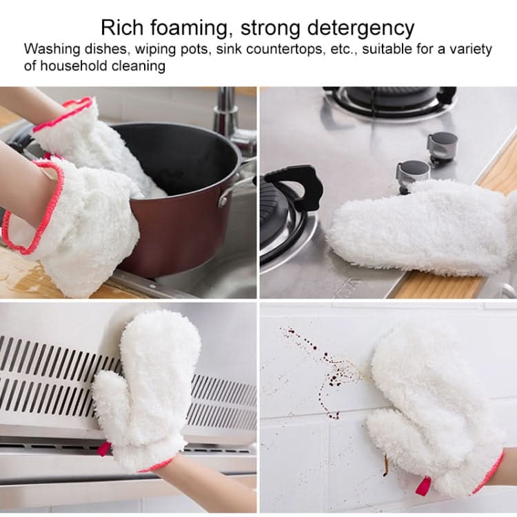 10 PCS Bamboo Fiber Household Non-stick Oil Dishwashing Gloves Kitchen Cleaning Waterproof Gloves - Reluova