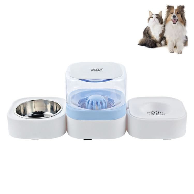 Pet Transparent Removable Washable Automatic Drinking Fountain with Stainless Steel Food Box - Reluova