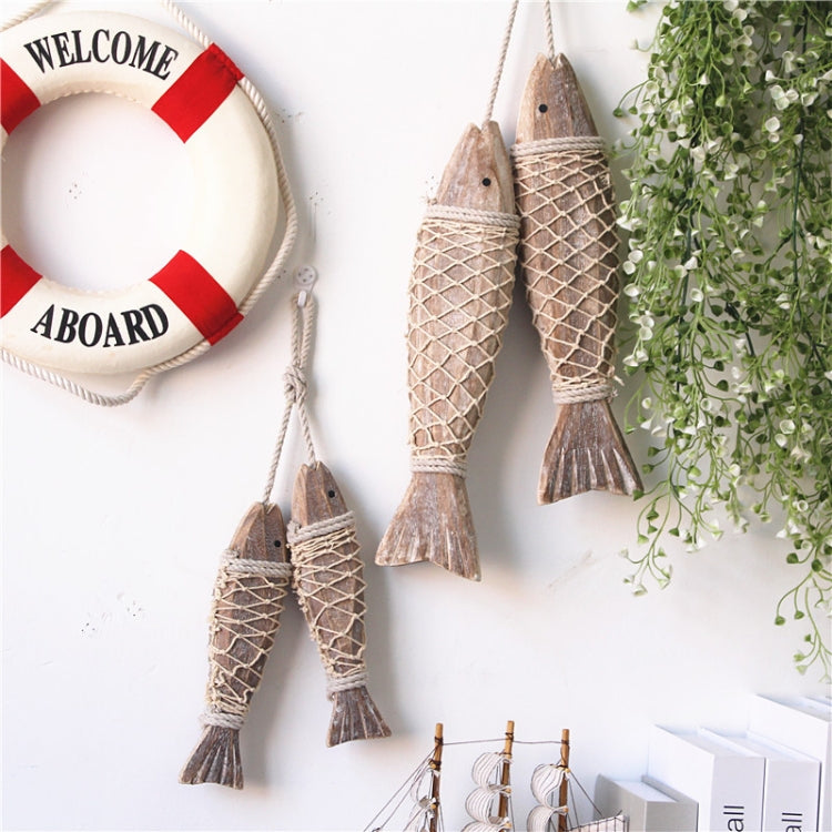 Mediterranean Creative Vintage Old Wall Hanging Ornaments Wooden Hand-carved Antique Fish Skewers My Store