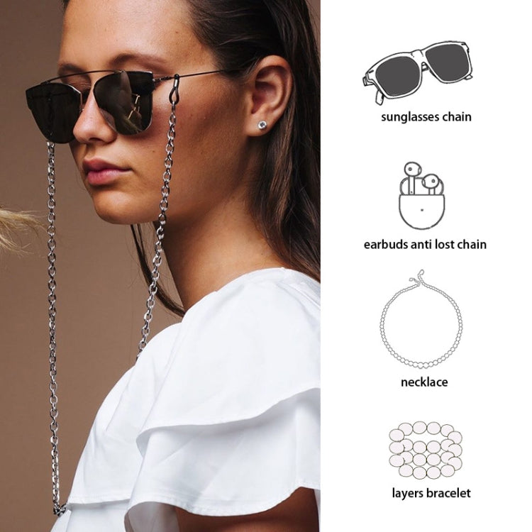 Rock Style Stainless Steel Glasses Chain Earphone Anti-lost Chain Multi-purpose Wear Chain Reluova