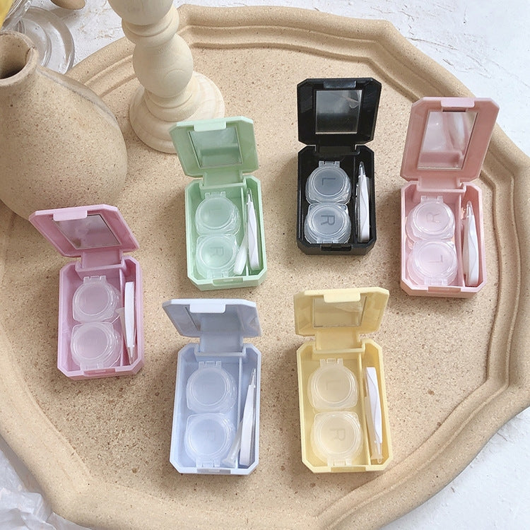 2pcs Contact Lens Case Simple Mini Push-type Double Box Contact Lens Case Random Colour-Reluova