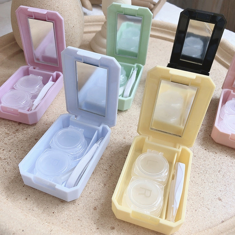 2pcs Contact Lens Case Simple Mini Push-type Double Box Contact Lens Case Random Colour-Reluova