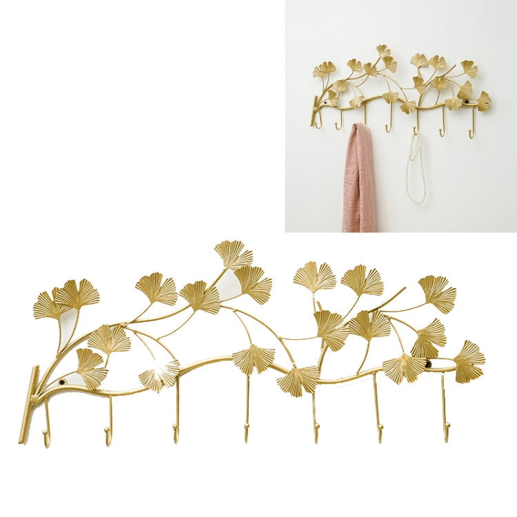 Home Ginkgo Leaf Hooks Creative Wall Hooks Living Room Bedroom Porch Decoration Hooks My Store