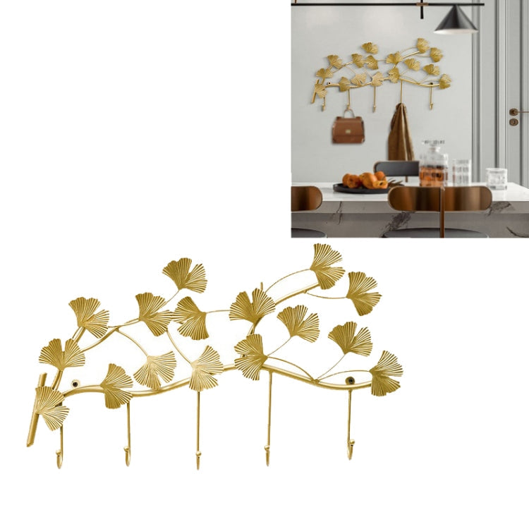 Home Ginkgo Leaf Hooks Creative Wall Hooks Living Room Bedroom Porch Decoration Hooks