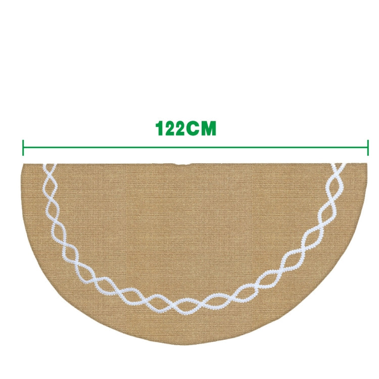 Christmas Decorations Jute Cloth Tree Skirt Tree Bottom Decoration Christmas Tree Apron My Store