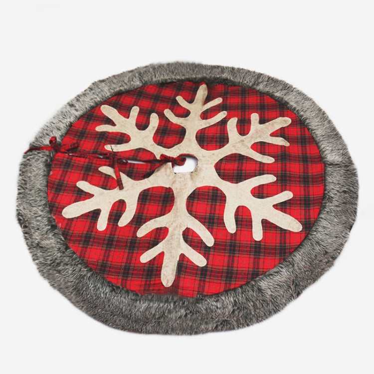 Christmas Decoration Flower Lattice Tree Skirt 48 inch Snowflake Christmas Tree Skirt Tree Bottom Apron