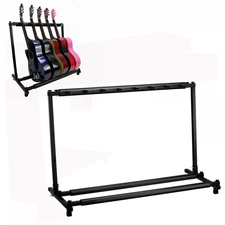 Foldable Long Metal Guitar Display Stand Shelf Reluova