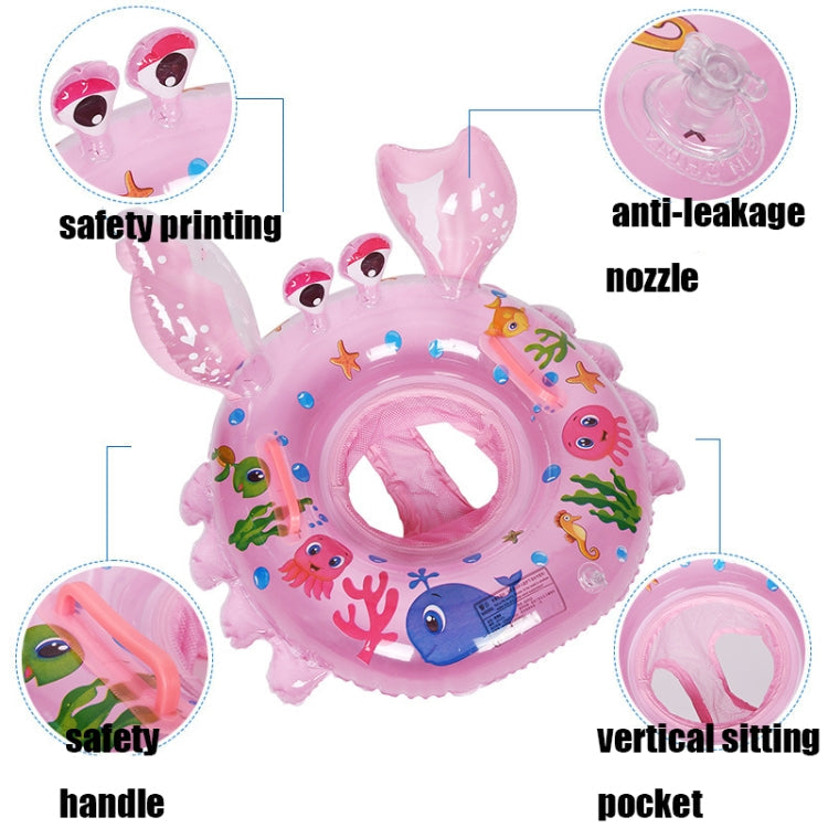 Crab Shape Baby Swimming Ring Sitting Ring Inflatable Float Ring Reluova