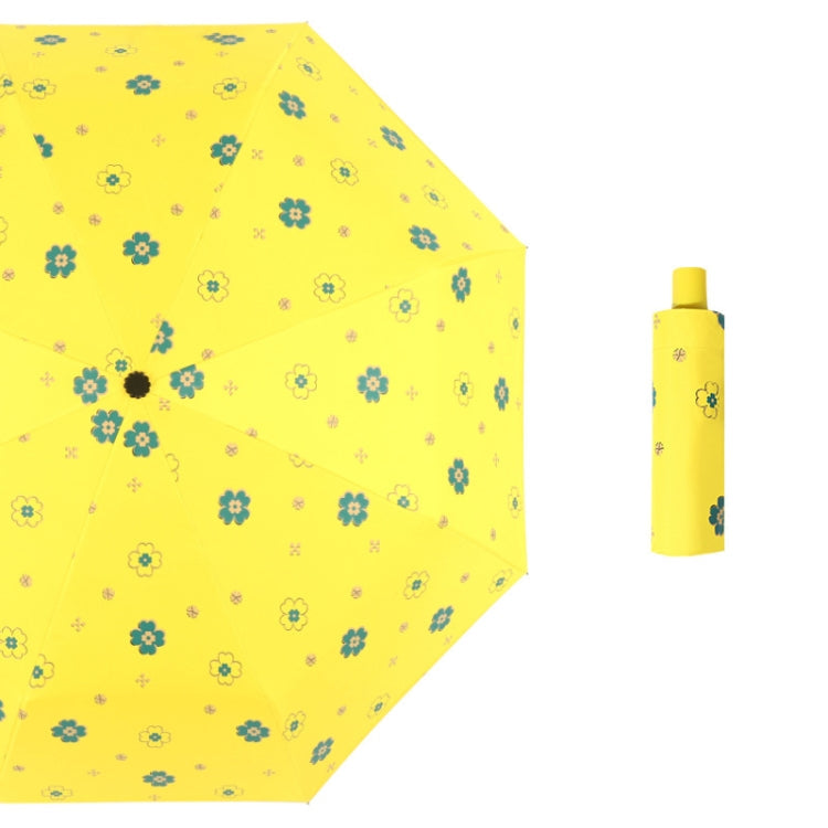 Student Vinyl Sunscreen Small Fresh Umbrella Folding Automatic Umbrella