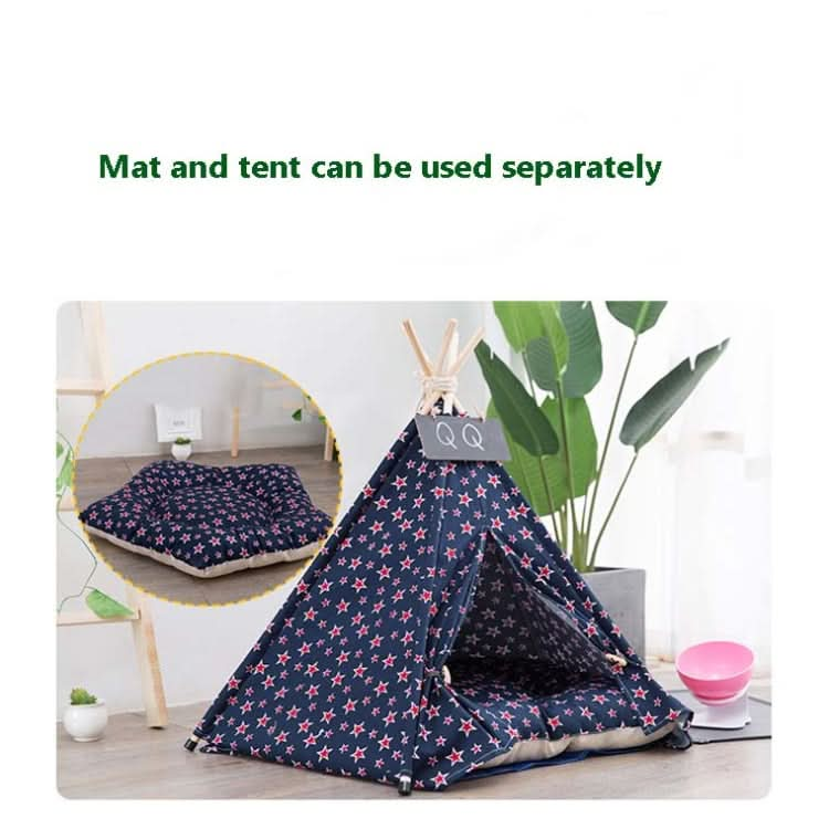 Cotton Canvas Pet Tent Cat and Dog Bed with Cushion - Reluova