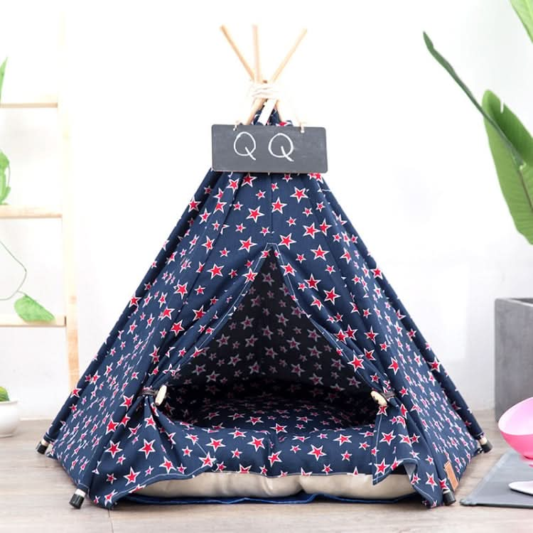 Cotton Canvas Pet Tent Cat and Dog Bed with Cushion - Reluova