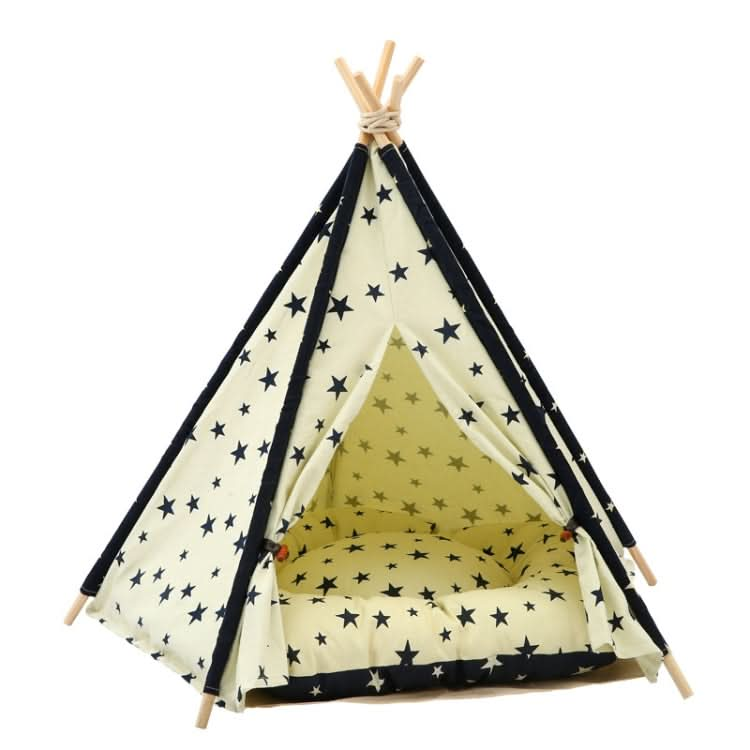 Cotton Canvas Pet Tent Cat and Dog Bed with Cushion - Reluova