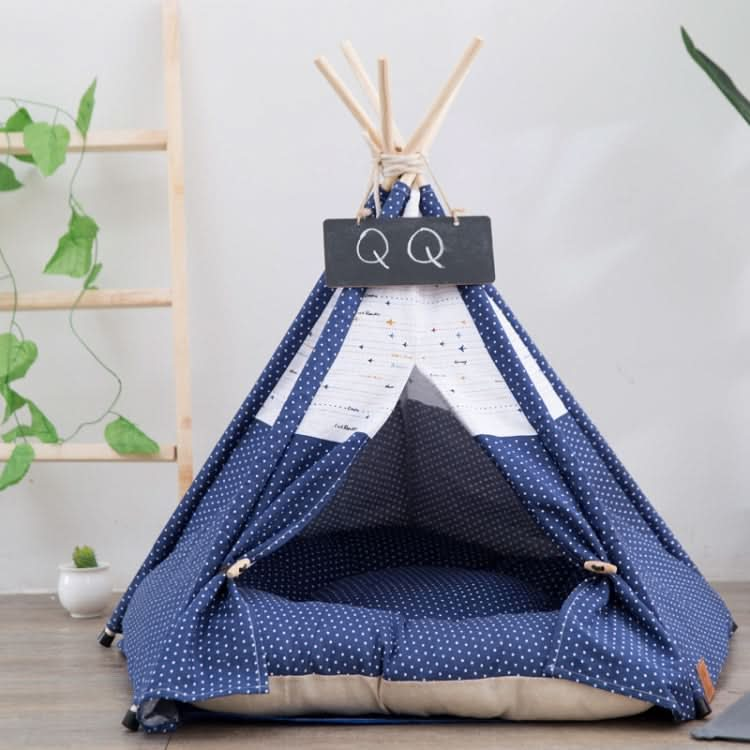 Cotton Canvas Pet Tent Cat and Dog Bed with Cushion - Reluova