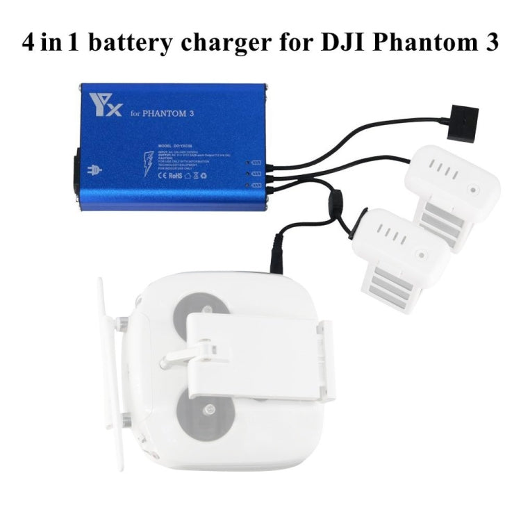 4 in 1 Parallel Power Hub Intelligent Battery Controller Charger for DJI Phantom 3 Standard SE FPV Drone My Store