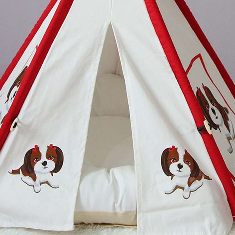 Pet Tent Removable And Washable Wooden Cat Kennel with Cushion - Reluova