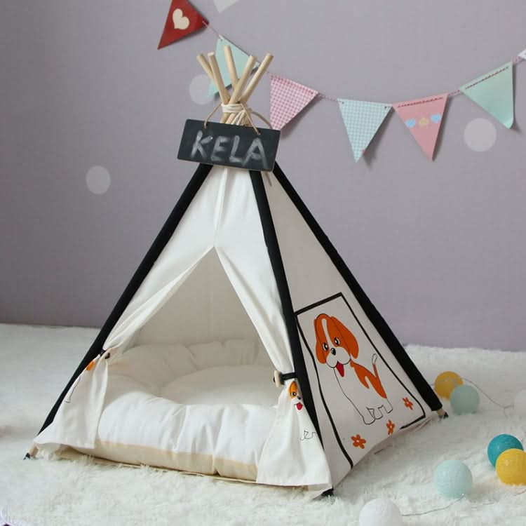 Pet Tent Removable And Washable Wooden Cat Kennel with Cushion - Reluova