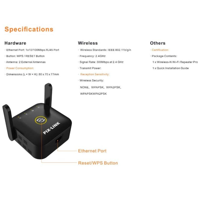 PIX-LINK WR22 300Mbps Wifi Wireless Signal Amplification Enhancement Extender My Store