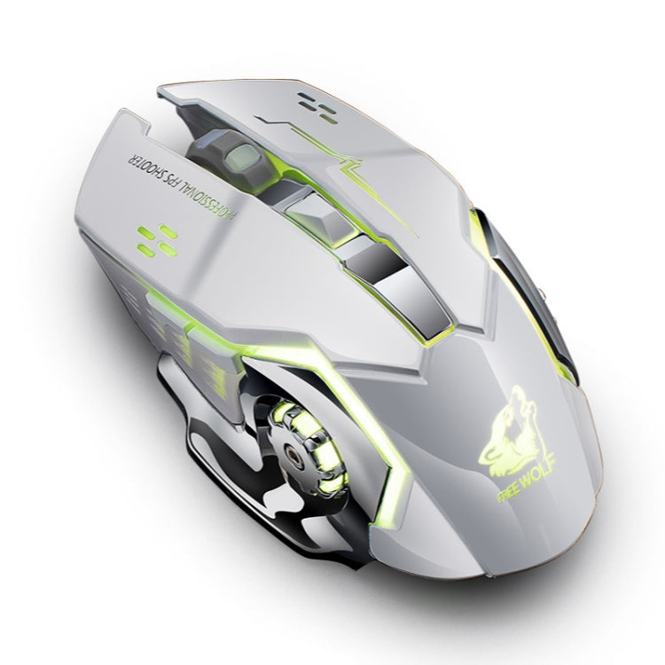 FREEDOM-WOLF X8 2400 DPI 6 Keys 2.4G Wireless Charging Silent Luminous Gaming Mechanical Mouse My Store