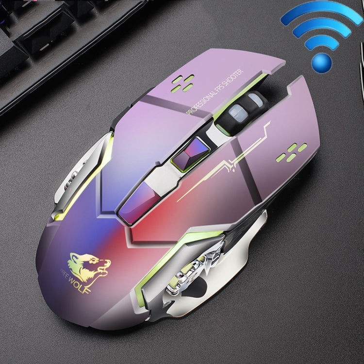 FREEDOM-WOLF X8 2400 DPI 6 Keys 2.4G Wireless Charging Silent Luminous Gaming Mechanical Mouse My Store