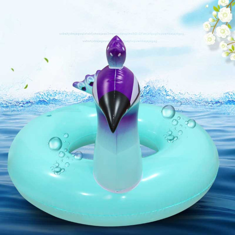 Blue Peacock Swimming Ring Adult Children Inflatable Seat Ring Lifebuoy