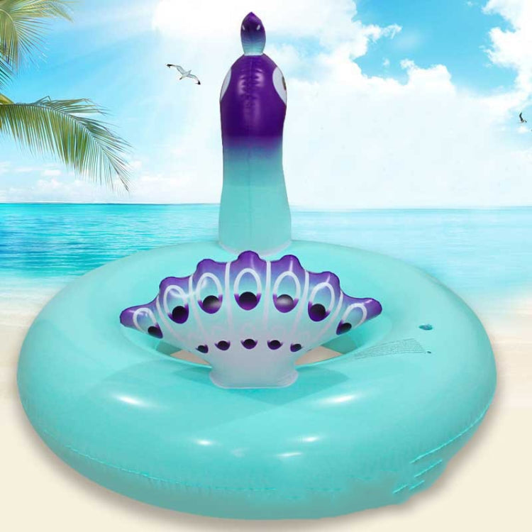 Blue Peacock Swimming Ring Adult Children Inflatable Seat Ring Lifebuoy