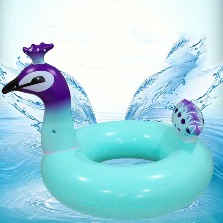 Blue Peacock Swimming Ring Adult Children Inflatable Seat Ring Lifebuoy