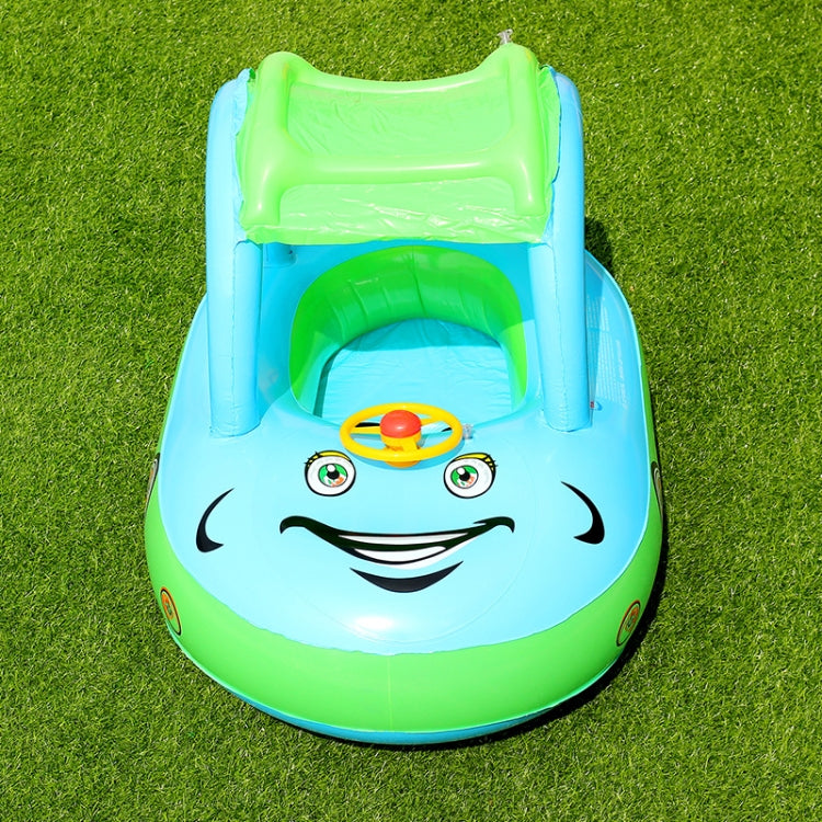 Sunshade and Sunscreen Baby Swimming Ring Car Boat Shape Inflatable Swimming Ring with Horn Reluova