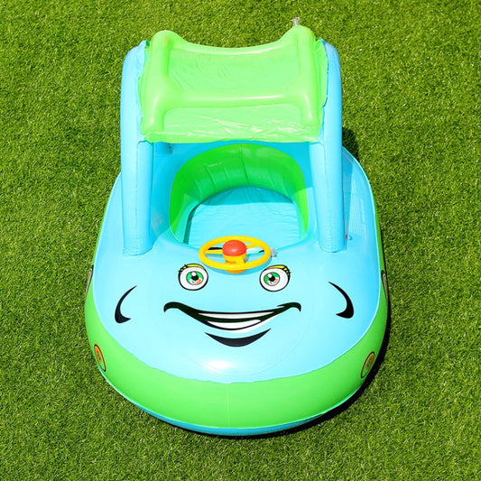 Sunshade and Sunscreen Baby Swimming Ring Car Boat Shape Inflatable Swimming Ring with Horn