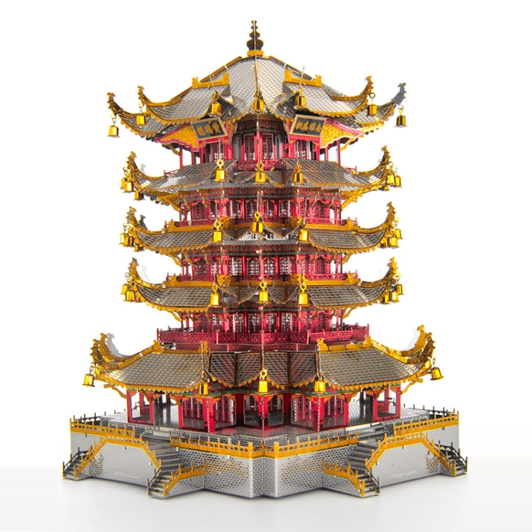 3D Metal Assembly Model Tower of Yellow Crane Puzzle Toy