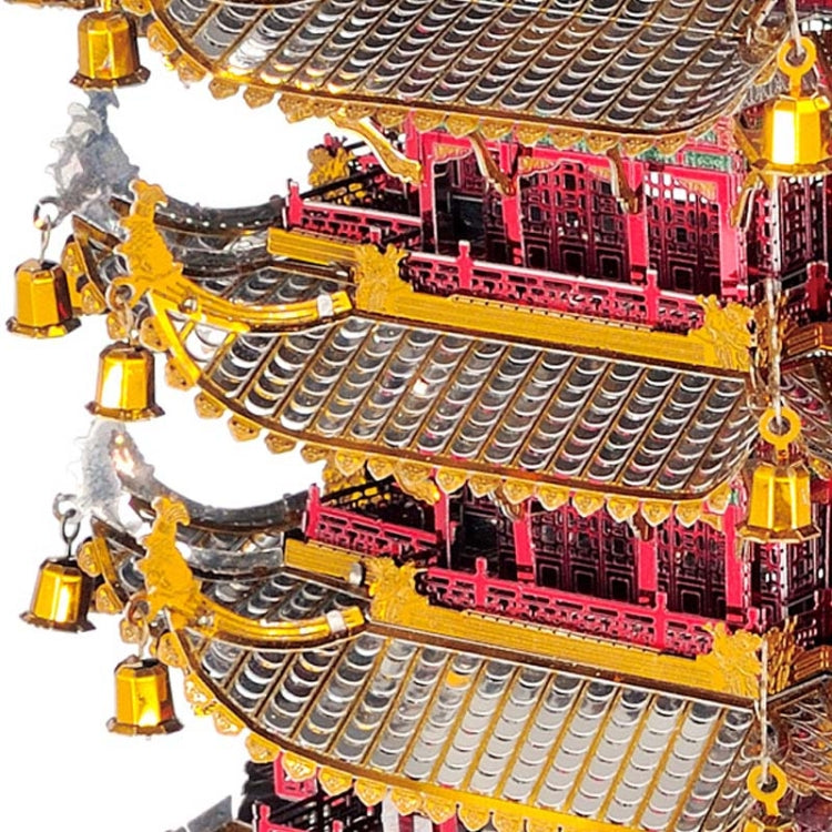 3D Metal Assembly Model Tower of Yellow Crane Puzzle Toy