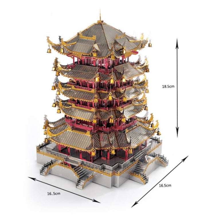 3D Metal Assembly Model Tower of Yellow Crane Puzzle Toy Reluova