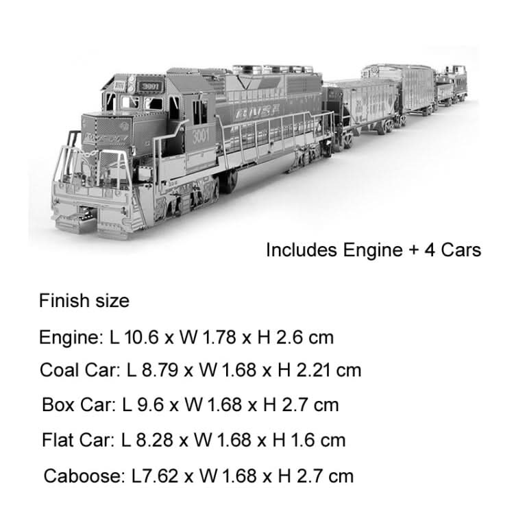 3D Metal Assembly Model Train Drilling Cruise DIY Puzzle Reluova