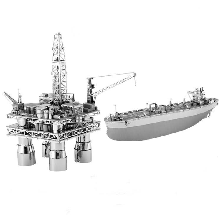 3D Metal Assembly Model Train Drilling Cruise DIY Puzzle Reluova