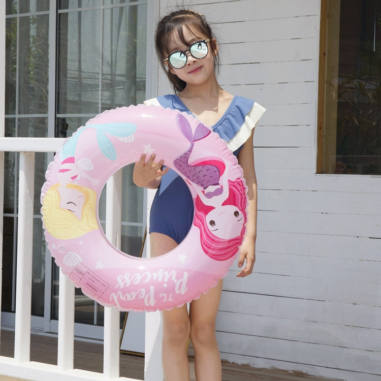 Cartoon Mermaid Pattern Thickened PVC Children Swimming Ring