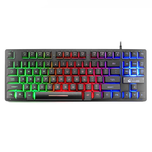 ZIYOULANG K16 87 Keys Colorful Mixed Light Gaming Notebook Manipulator Keyboard, Cable Length: 1.5m My Store