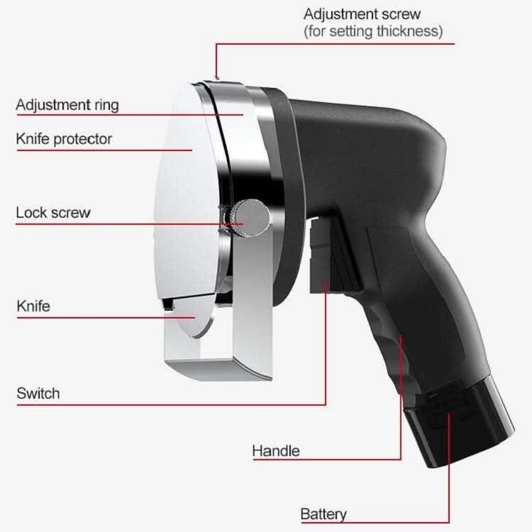 Electric Barbecue Slicing Machine Rechargeable Handheld Barbecue Slicing Knife EU Plug - Reluova