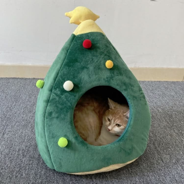 Christmas Tree Pet House Warm Winter Pet Supplies - Reluova