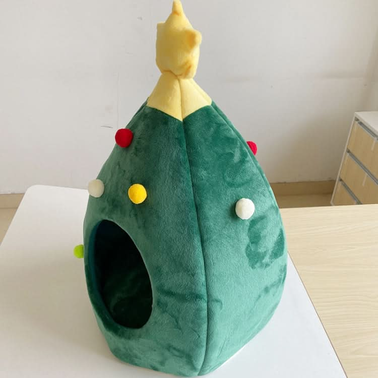 Christmas Tree Pet House Warm Winter Pet Supplies - Reluova