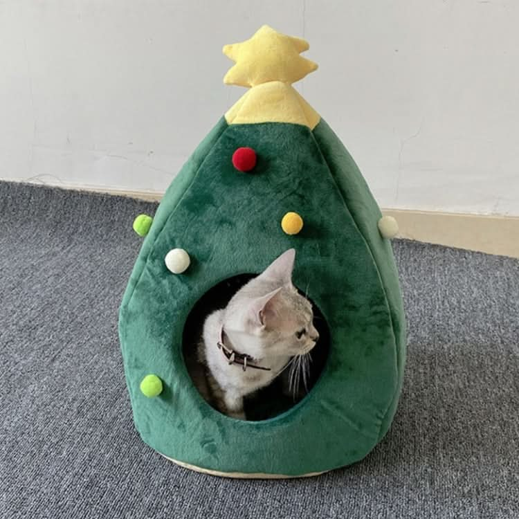 Christmas Tree Pet House Warm Winter Pet Supplies - Reluova