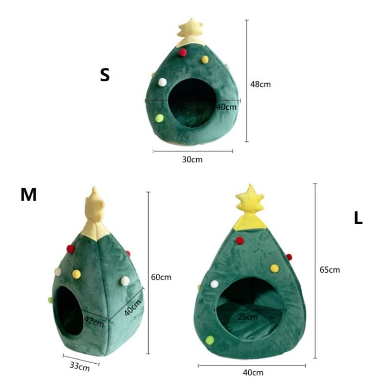 Christmas Tree Pet House Warm Winter Pet Supplies - Reluova