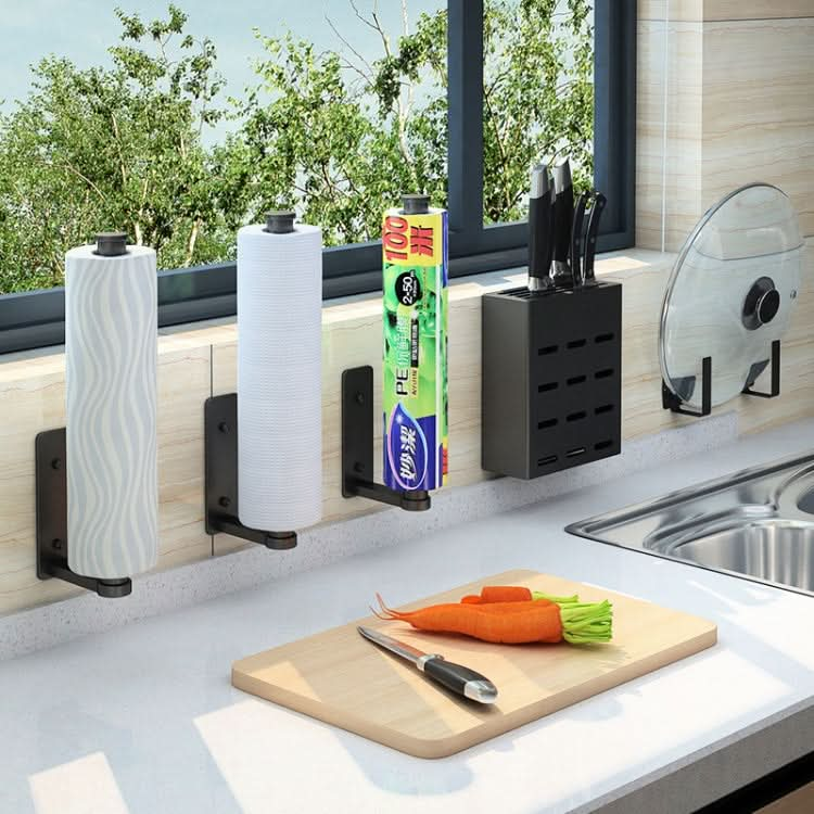 Kitchen Paper Towel Rack Lazy Rag Rack Wall Mount Bracket - Reluova