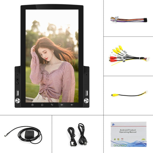 9.7 inch Vertical Screen HD 2.5D Glass Car MP5 Player Android Navigation All-in-one Machine