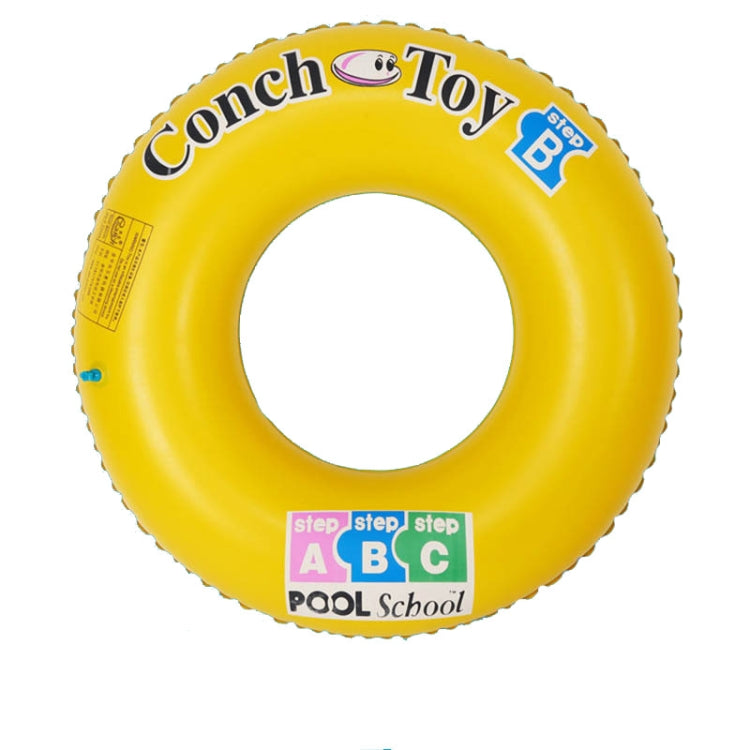 Yellow Letters Inflatable Swimming Ring Thickened PVC Adult Water Ring Floating Ring Reluova