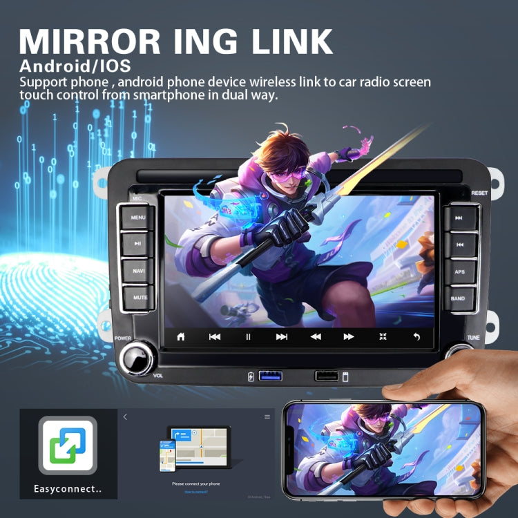 Suitable for Volkswagen 7-inch Car Multimedia Player Navigation Bluetooth Reversing Integrated Machine Android 10.0