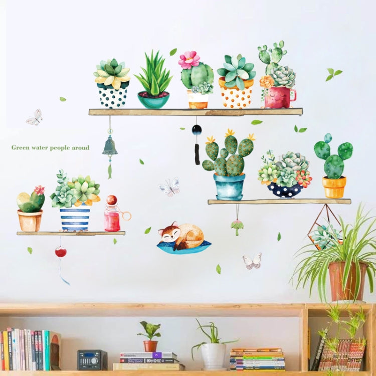 Cactus Potted PVC Self-adhesive Removable Wall Stickers My Store