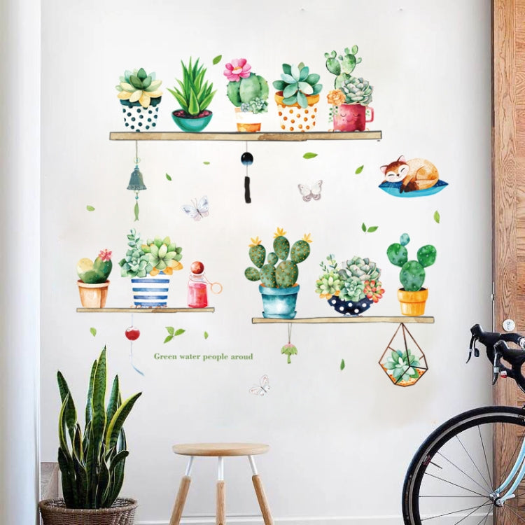 Cactus Potted PVC Self-adhesive Removable Wall Stickers My Store